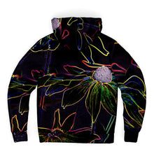 Load image into Gallery viewer, Microfleece Zip Up Hoodie - Abstract Daisies Design