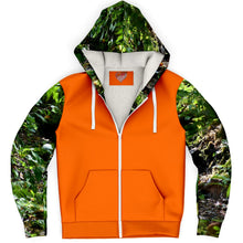 Load image into Gallery viewer, Microfleece Zip Up Hoodie - Forest Knoll Safety Orange