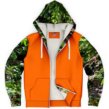 Load image into Gallery viewer, Microfleece Zip Up Hoodie - Forest Knoll Safety Orange