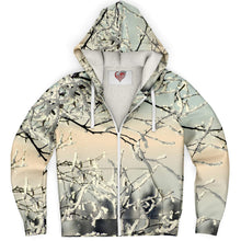 Load image into Gallery viewer, Microfleece Zip Up Hoodie - Frost and Romance Design