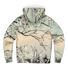 Load image into Gallery viewer, Microfleece Zip Up Hoodie - Frost and Romance Design