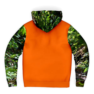 Microfleece Zip Up Hoodie - Forest Knoll Safety Orange